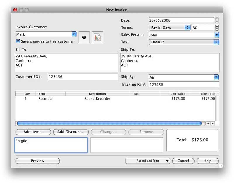 auto repair invoice software for mac